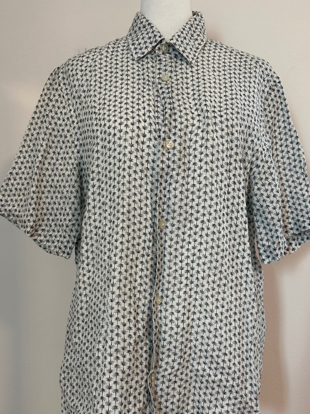 Pure Linen BOSS Palm Tree Print Button Down